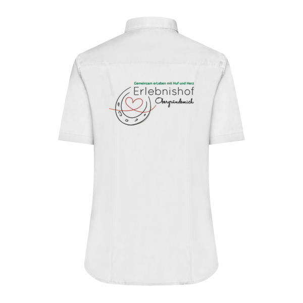 Rückenstick - Ladies' Shirt Short-Sleeved Micro-Twill Miniaturansicht