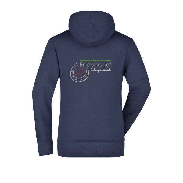 Rückenstick weiß - Ladies' Hooded Sweat Miniaturansicht
