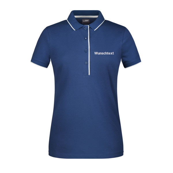 Rückenstick + Name - Ladies' Polo Stripe Miniaturansicht