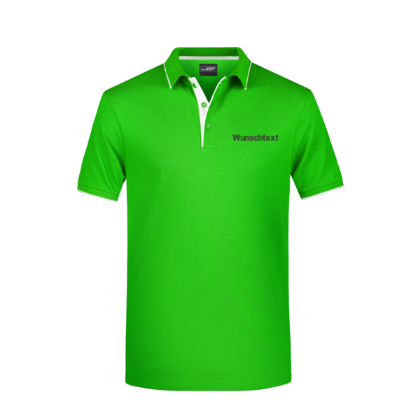 Rückenstick + Name - Men's Polo Stripe Miniaturansicht