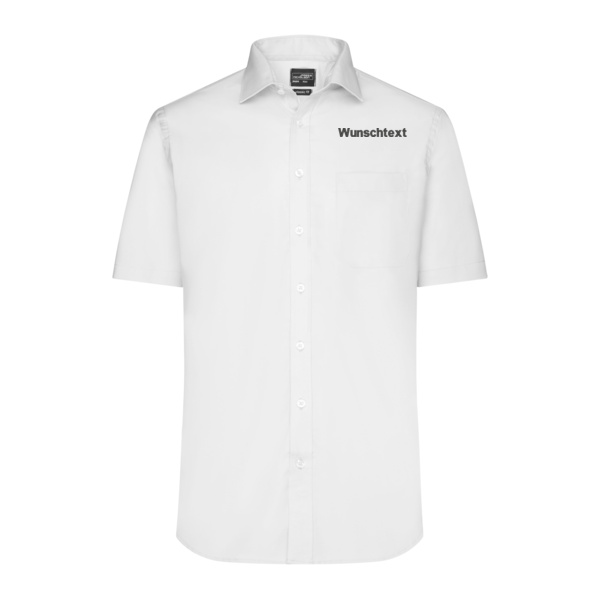 Rückenstick + Name - Men's Shirt Short-Sleeved Micro-Twill Miniaturansicht