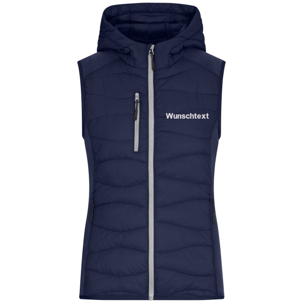 Rückenstick + Name - Ladies' Hybrid Vest Miniaturansicht